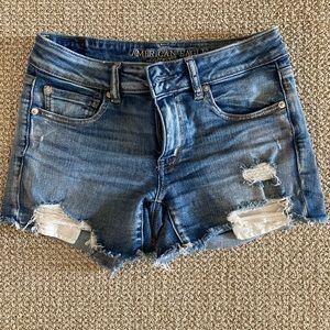 AE midi jean shorts
